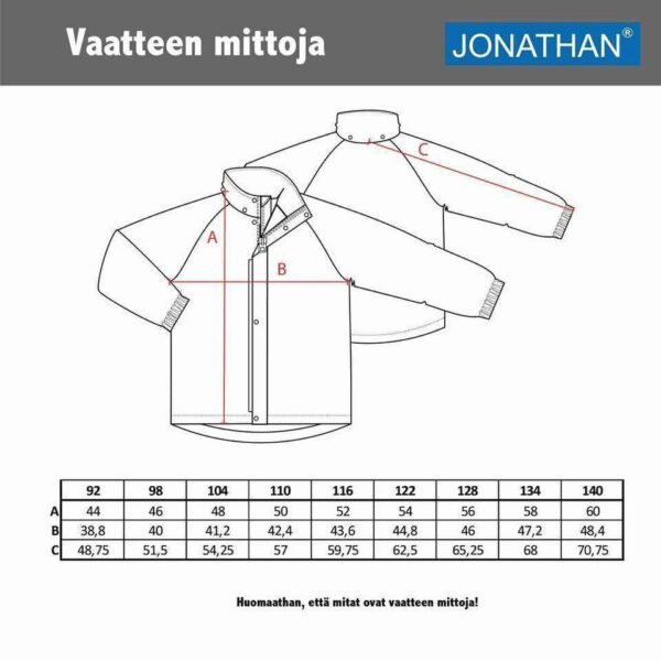 Jonathan tepitud voodriga vihmakomplekt 'roosa'