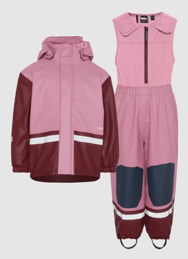 Didriksons Boardman fliisvoodriga vihmakomplekt 'Heather Pink'