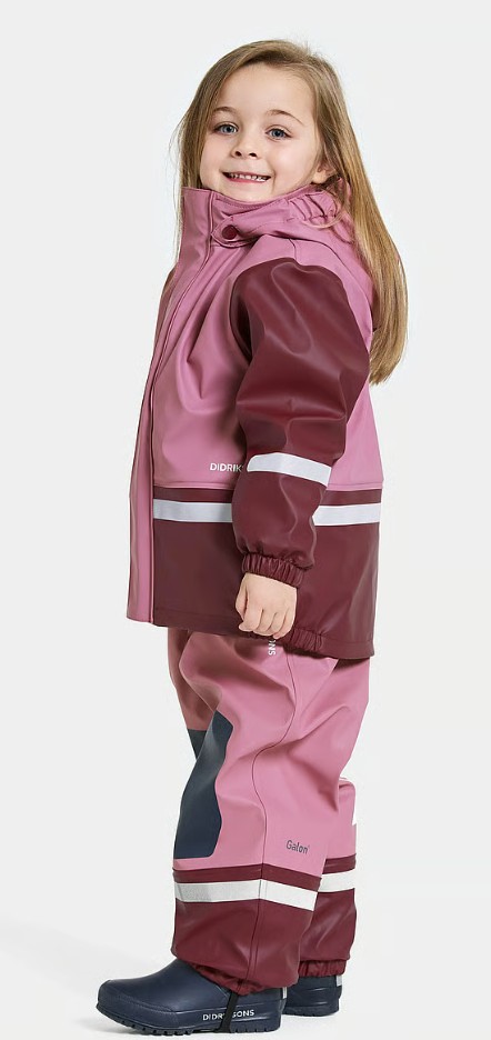 Didriksons Boardman fliisvoodriga vihmakomplekt 'Heather Pink'