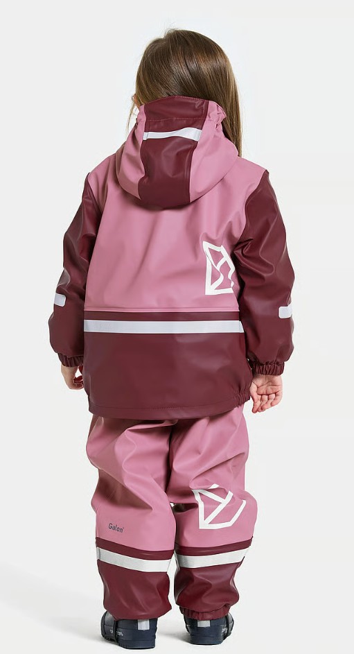 Didriksons Boardman fliisvoodriga vihmakomplekt 'Heather Pink'